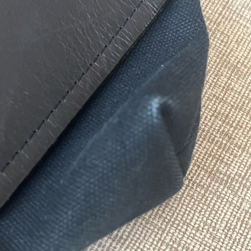 R. Riveter Patton Signature Black Canvas and Black Leather Crossbody - Picture 6 of 9